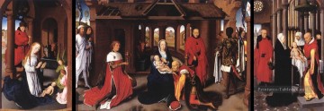 Triptyque 1470 hollandais Hans Memling Peinture à l'huile